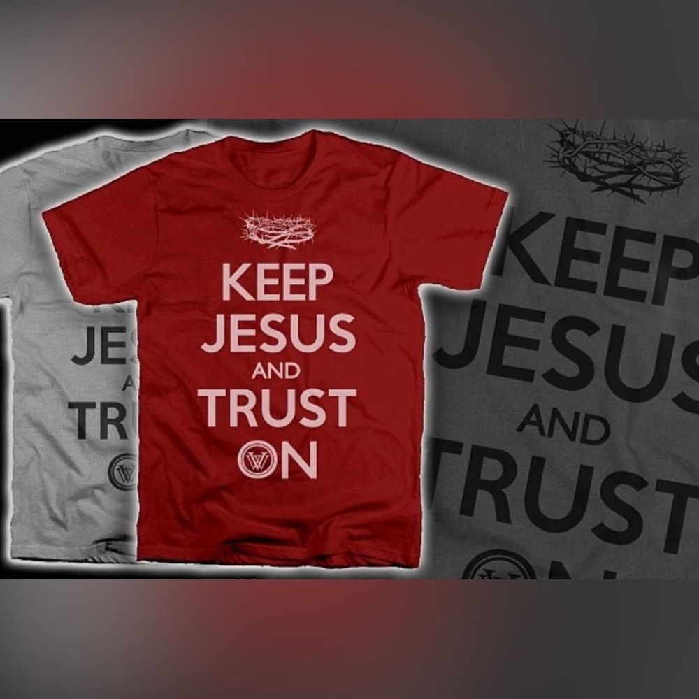 Gray Vigilant Shirt(Keep Jesus And Trust On)